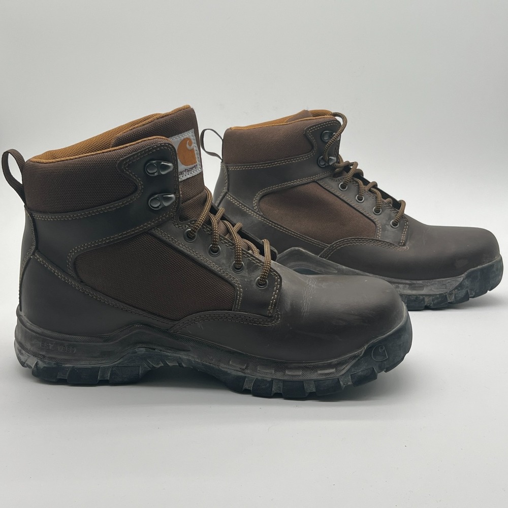 Carhartt CMF6284 Rugged Flex 6 Steel Toe Work Boots Mens 11 M Brown Leather EH - Picture 2 of 8